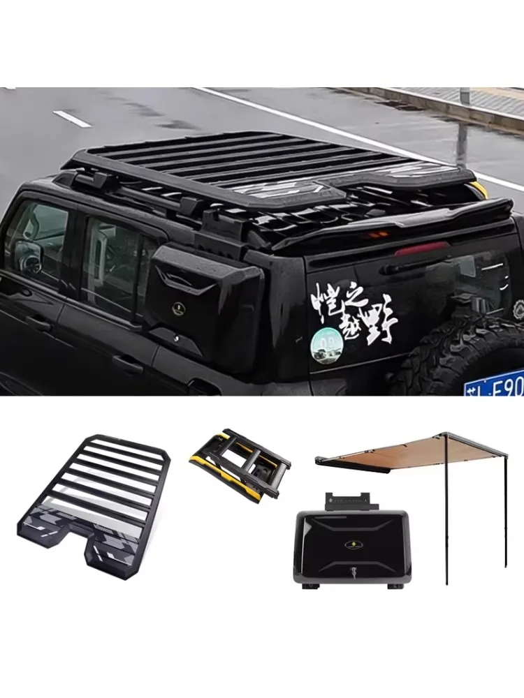 Tank 400 Heavy Duty Aluminum Alloy Roof Rack Platform Side Climbing Ladder Off-Road Modification Kit