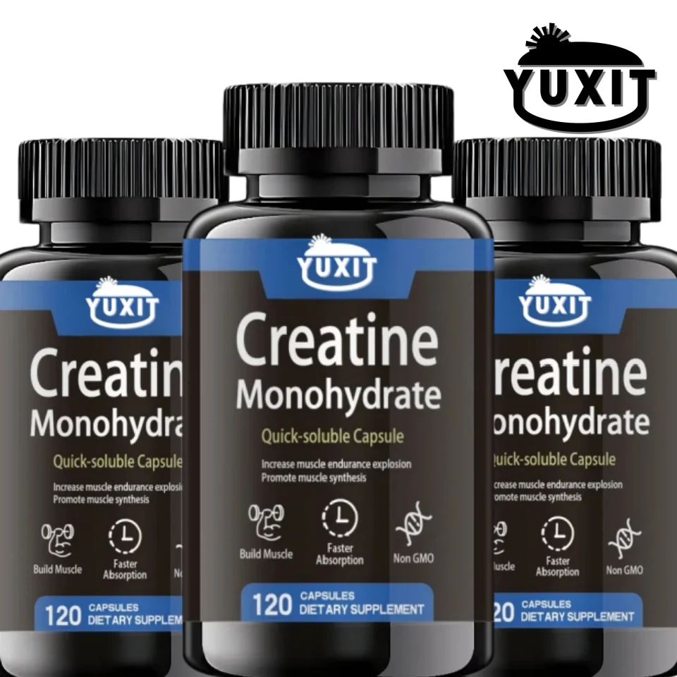 YUXIT Creatine 3000 mg Monohydrate - Strength, Muscle, Performance Keto-Friendly Adult Nutritional Supplement