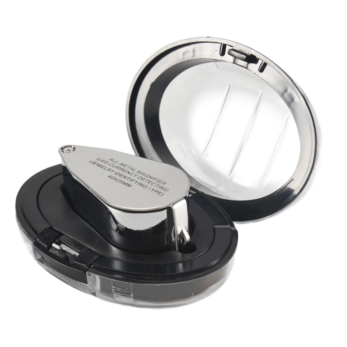 

AB72-40x LED Pocket Magnifier Jeweller Eye Glass Loop Lens Magnifying Loupe UV Light