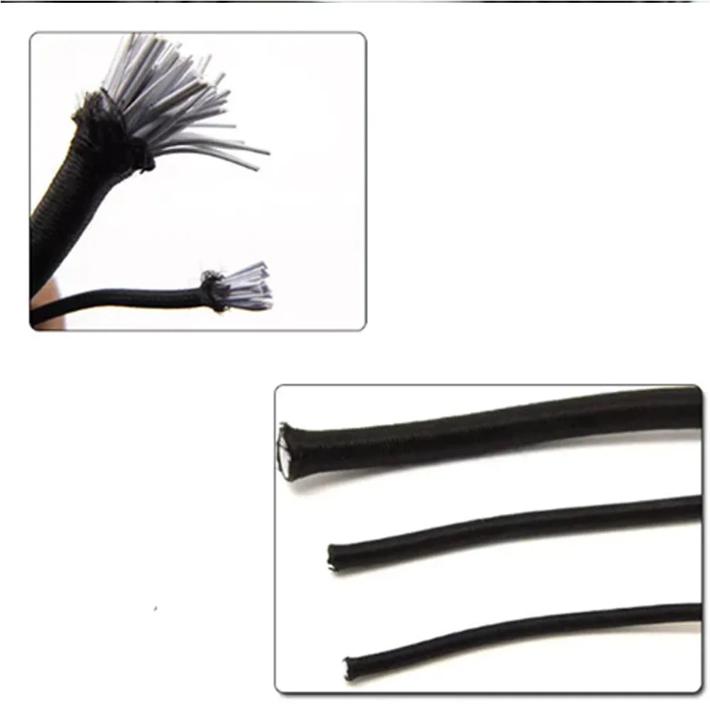 5 Meters/Lot 3/4/5/6/8/10mm Black Round Elastic Band Cord Elastic Rubber Stretch Rubber Rope For Sewing Garment DIY Accessories