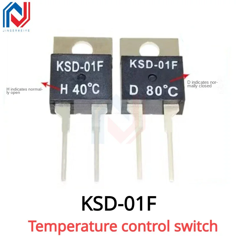 40 50 60 70 80 90 100 DegC NC Normally Closed NO Normally Open 1.5A Thermal Switch Temperature Sensor Thermostat KSD-01F JUC-31F