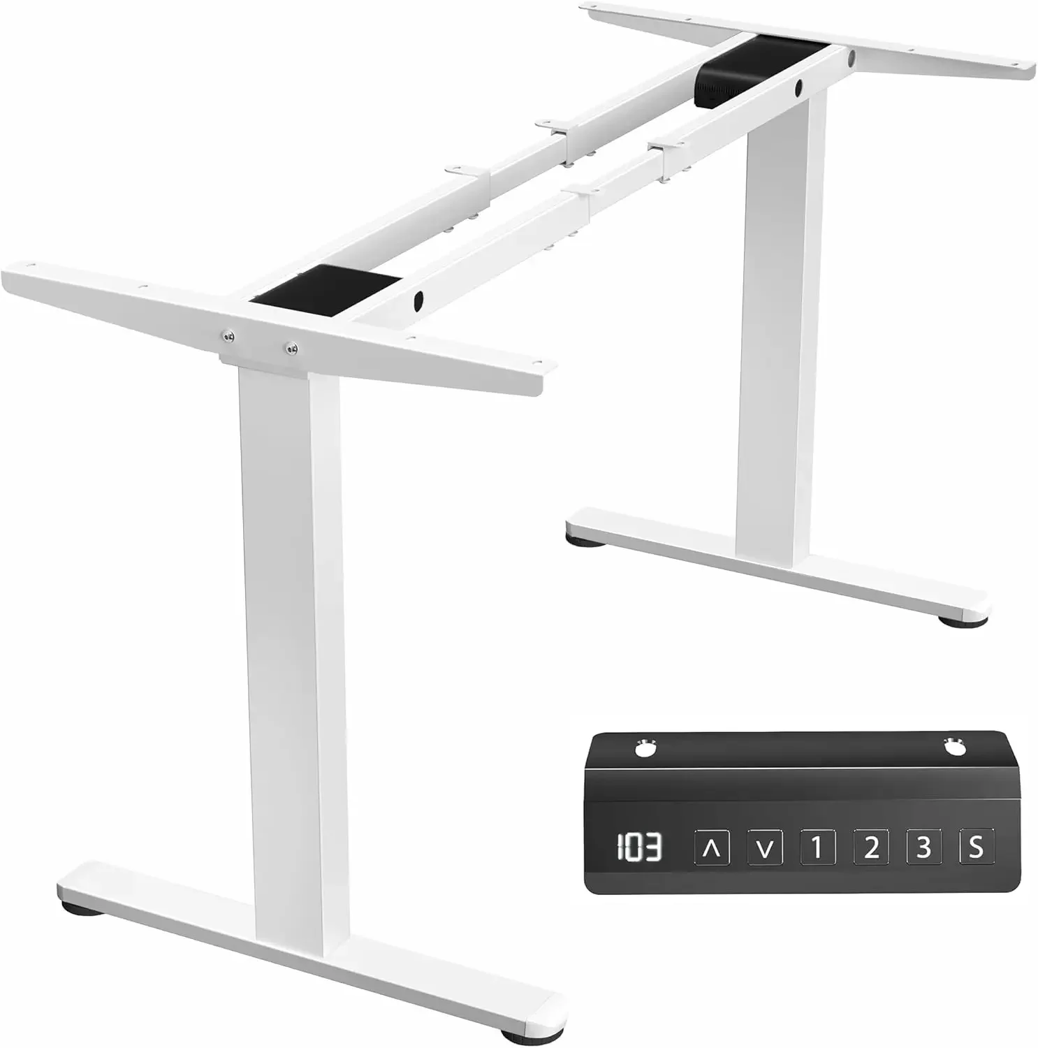 Electric Dual Motor Stand Up Desk Frame for 40 to 85 inch Table Tops, Frame Only, 2 Stage Height Adjustable DIY Workstation with