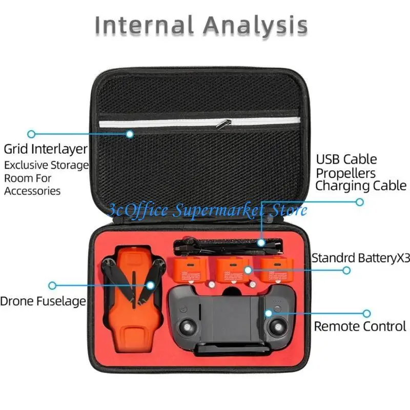 

E1PA Portable Hard Carrying Case Waterproof Storage Box for FIMI 3 Fit Accessory Holder