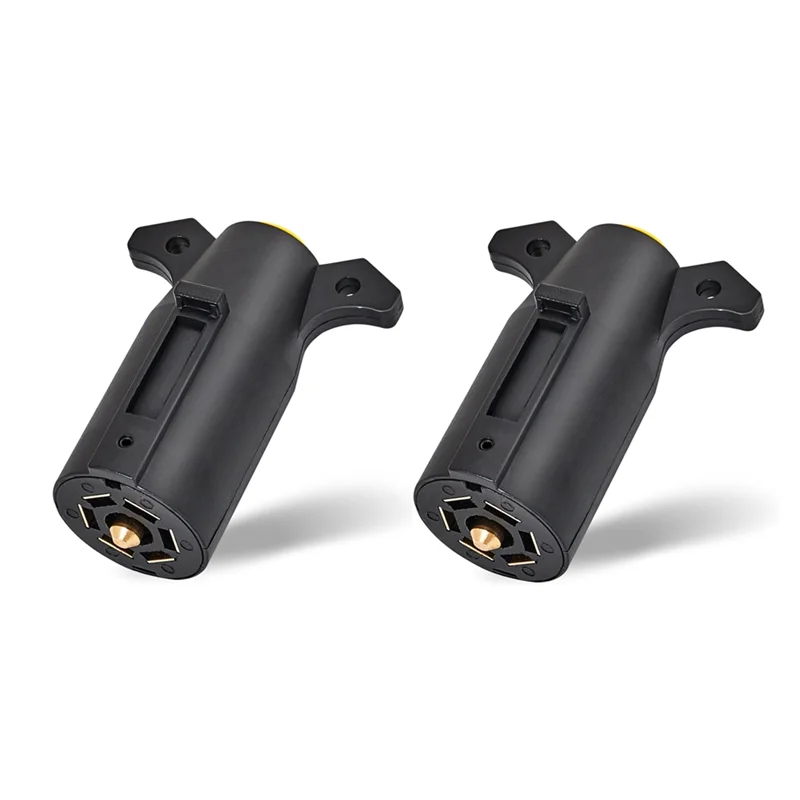 

Американская вилка, сменная вилка для прицепа для автофургона, 7-контактная круглая боковая вилка для прицепа, разъем жгута проводов для освещения прицепа в стиле RV