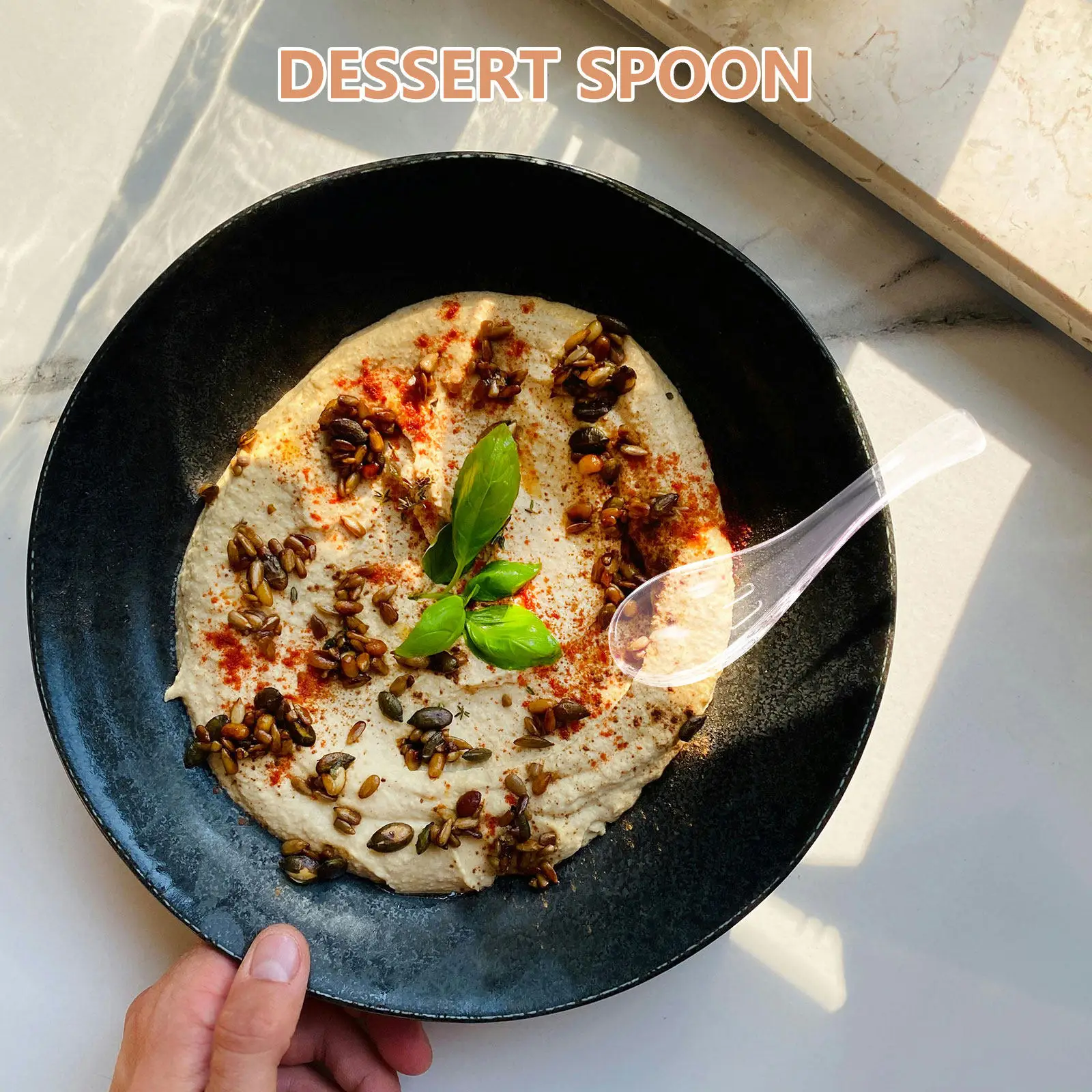 Cuchara de Vidrio Transparente y Elegante, Cuchara para Sopa, Postre, Ramen, Utensilios de Cocina, Cucharas de Vidrio para Mesa de Comedor, Cucharas Chinas