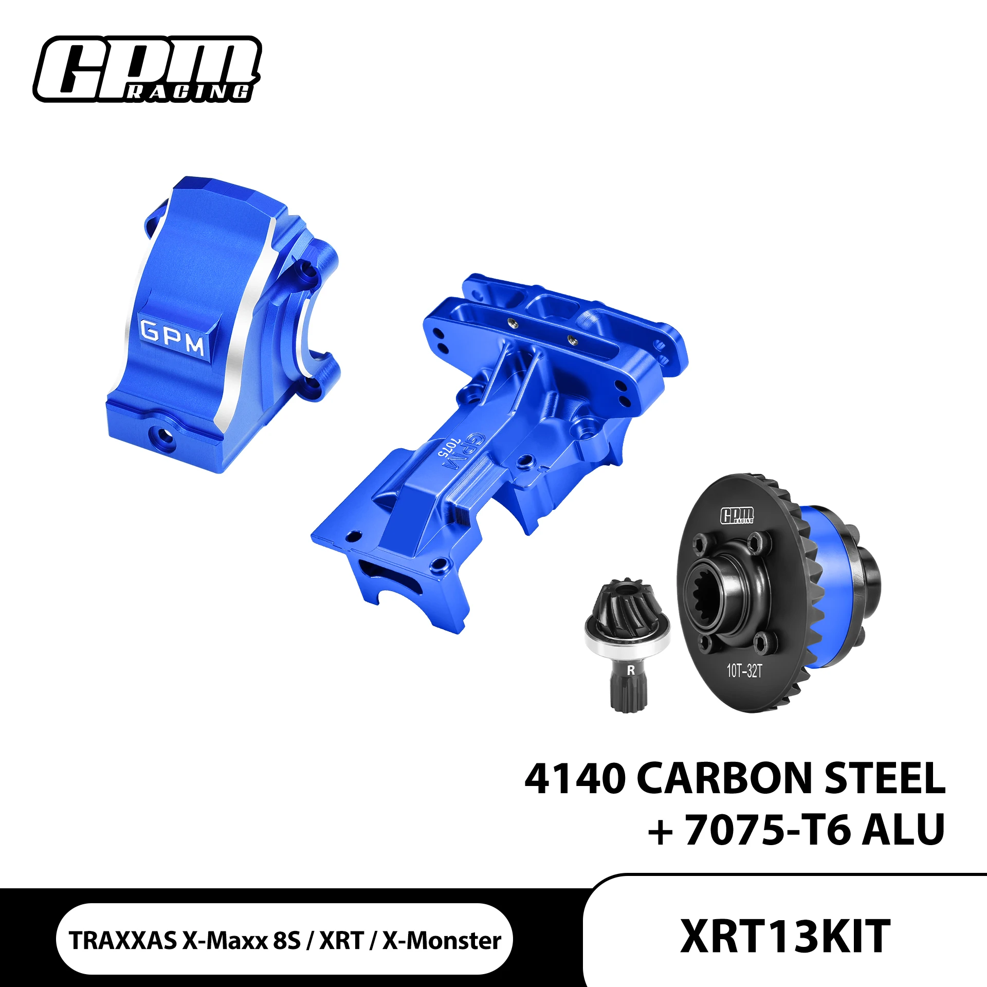 GPM 4140 CARBON STEEL + 7075 ALLOY REAR COMPLETE DIFFS & UPPER BULKHEAD & DIFFS HOUSING