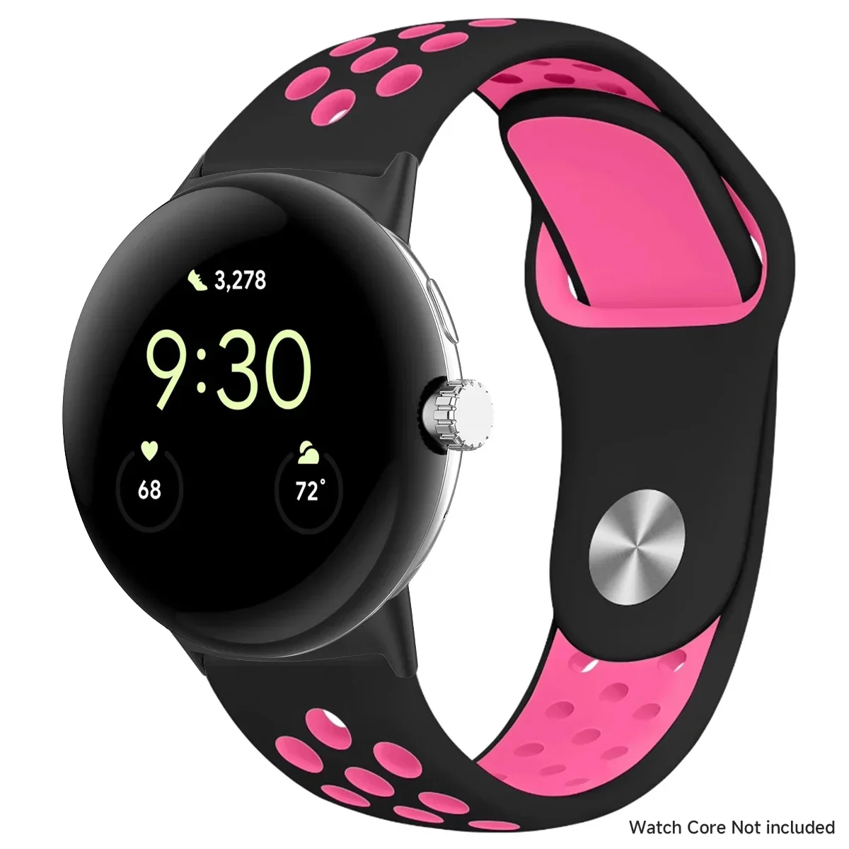 Two Tone Silicone Strap for Google Pixel Watch 5 4 3 45mm Breathable Band for Pixel 5 4 3 2 1 41mm Sports Wristband Bracelet