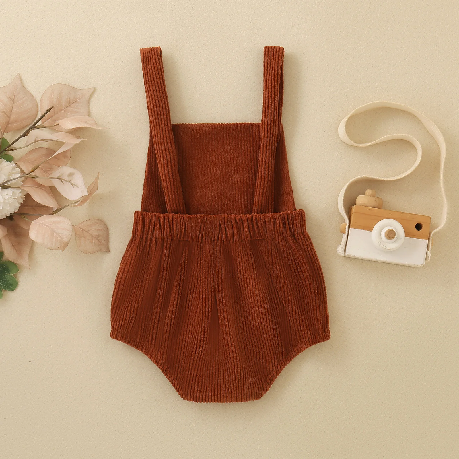 Baby One Birthday Corduroy Overalls Romper Cute Bear Embroidery Sleeveless Suspender Bodysuit Infant 1st Birthday Outfit
