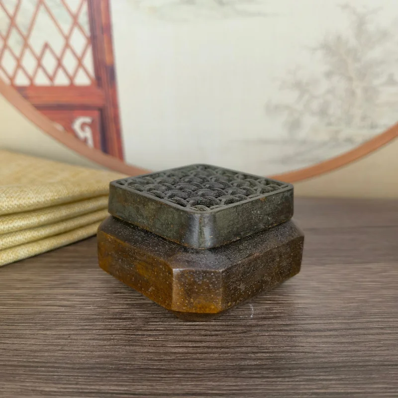 Square Grid Incense Burner Retro Alloy Incense Burner Household Square Burner