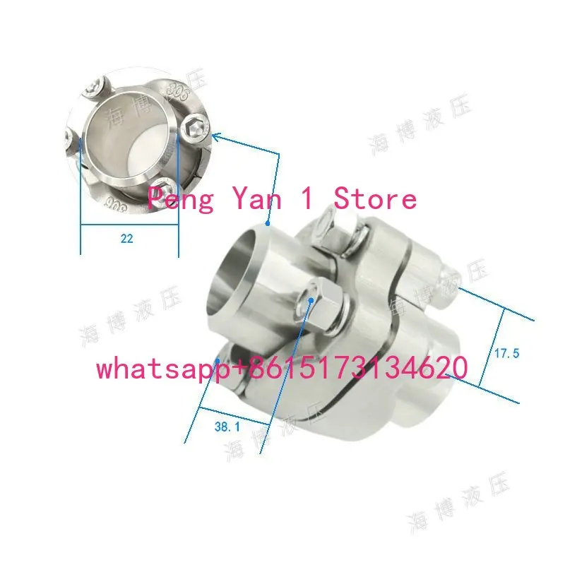 Stainless Steel, Split High Pressure Flange B15-3 (301/½ -3/FL08) B20-3 (302/¾ -3/FL12) - view 5