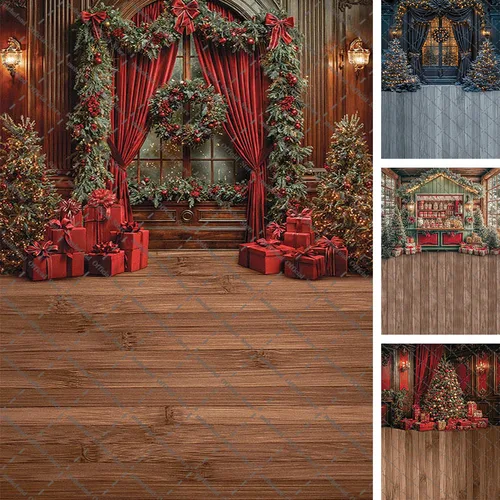 Fondo de fotografía Mehofond invierno Navidad Vintage chimenea ventana Navidad niños retrato familiar decoración telón de fondo estudio fotográfico