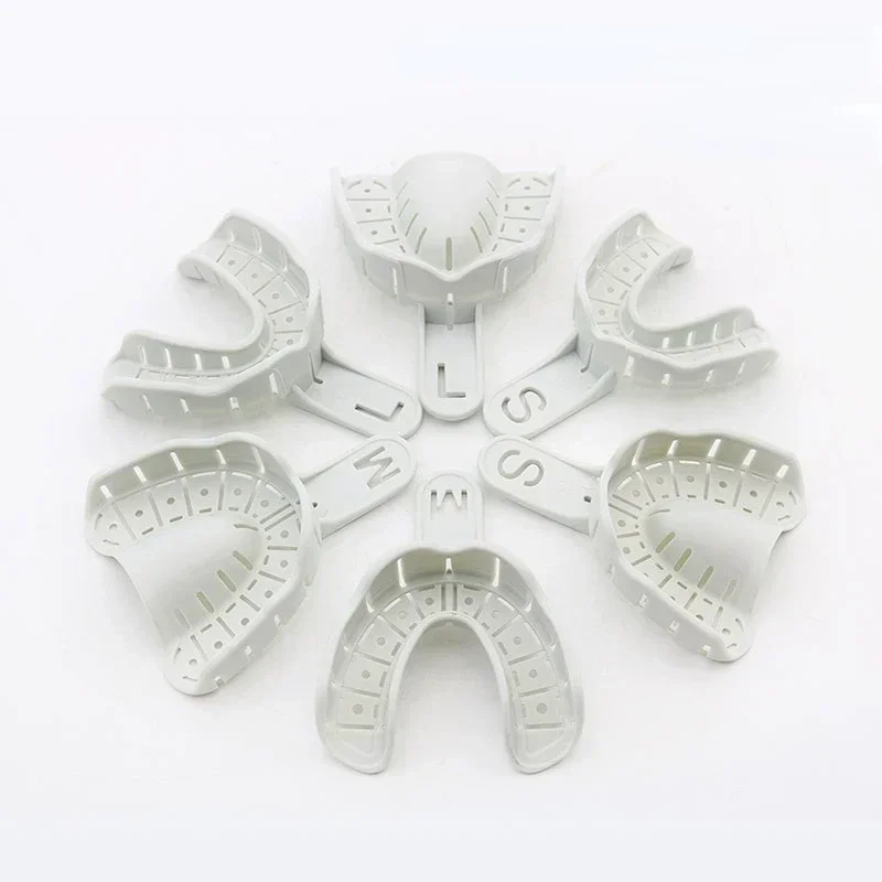 

Dental Care Materials Supply for Oral Tools, Dental Impression Plastic Trays Without Mesh Tray, Teeth Holder