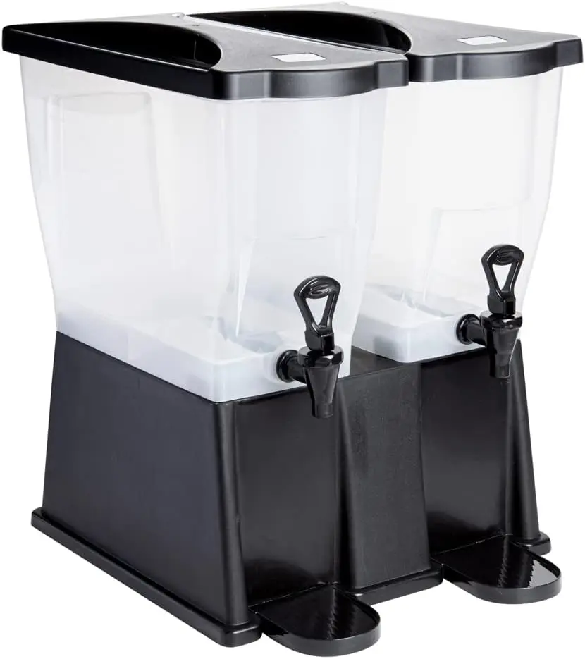 Dispensador de bebidas com decalques, tanques destacáveis, Dishwashable Double Beverage Dispenser, Cafés com decalques, 6 Gallon Drink Dispenser