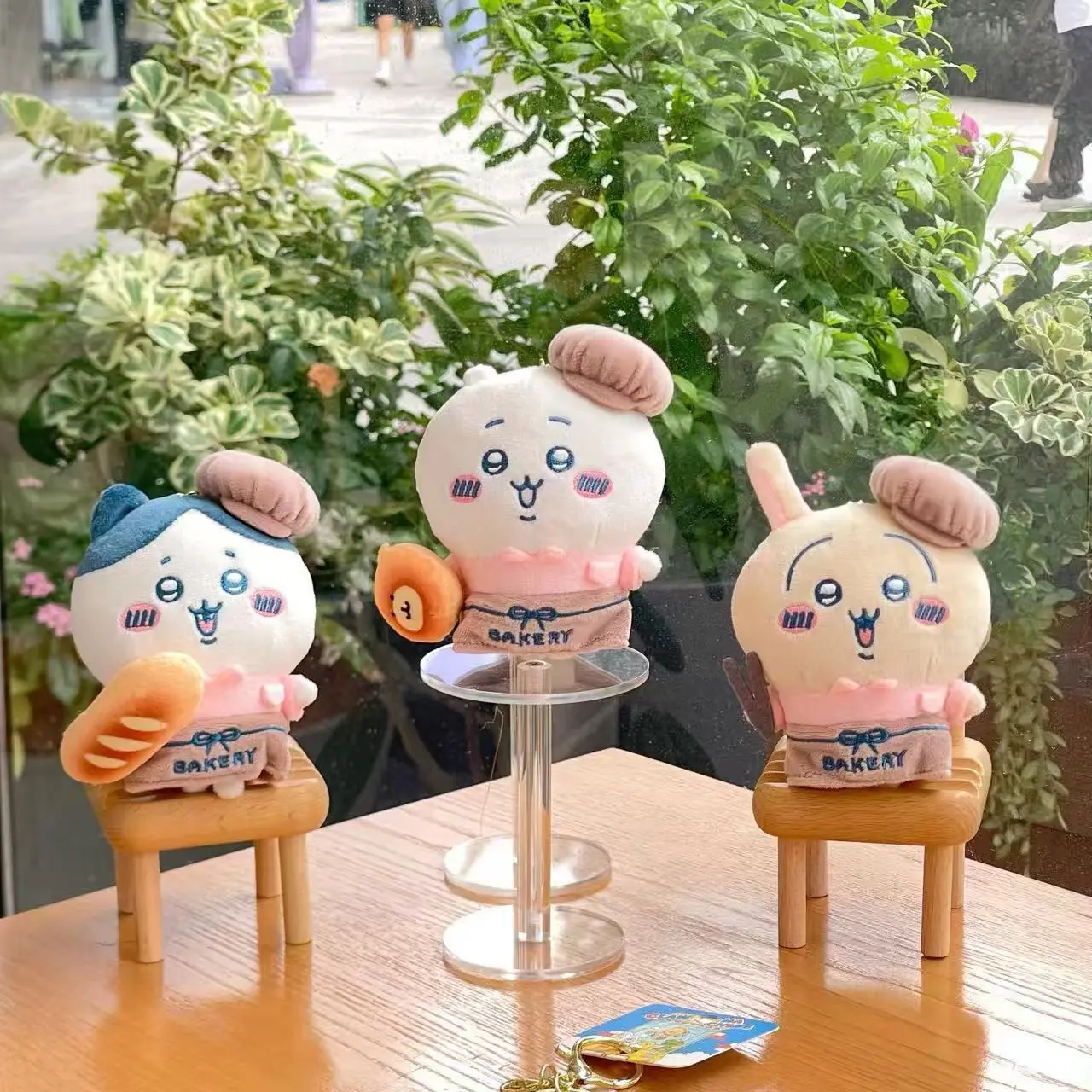 

jiyiBakery Series Plush Keychain Cute Usagi Hachiware Bag Charm Pendant Soft Fluffy Collectible Accessory for Fans Teens