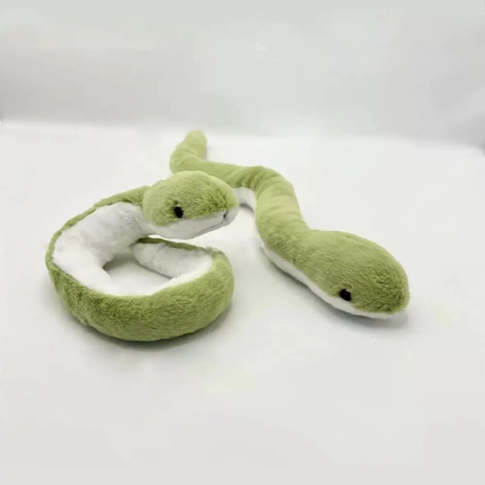 Peluche Año del Serpiente, juguete de peluche envolvente alrededor del brazo, pequeño serpiente, muñeco de peluche, dibujos animados, cómodo, serpiente verde, Animal