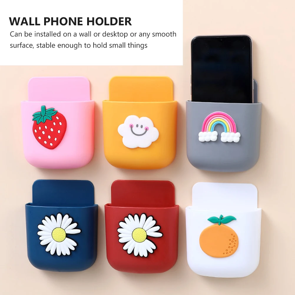 6 Pcs Remote Control Wall Mount Holder Controller ganizer Nonporous PP Material Bedroom Living Room Accessories