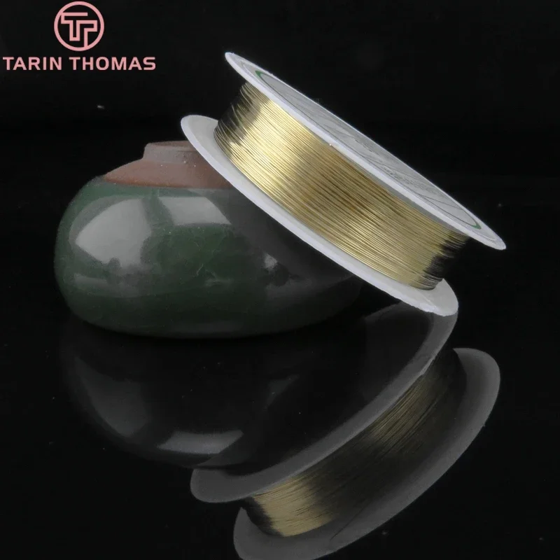 1 Roll 0.2MM 0.3MM 0.4MM 0.5MM 0.6MM Gold Color Can make shape Copper Metal Wire Diy Findings Accessories