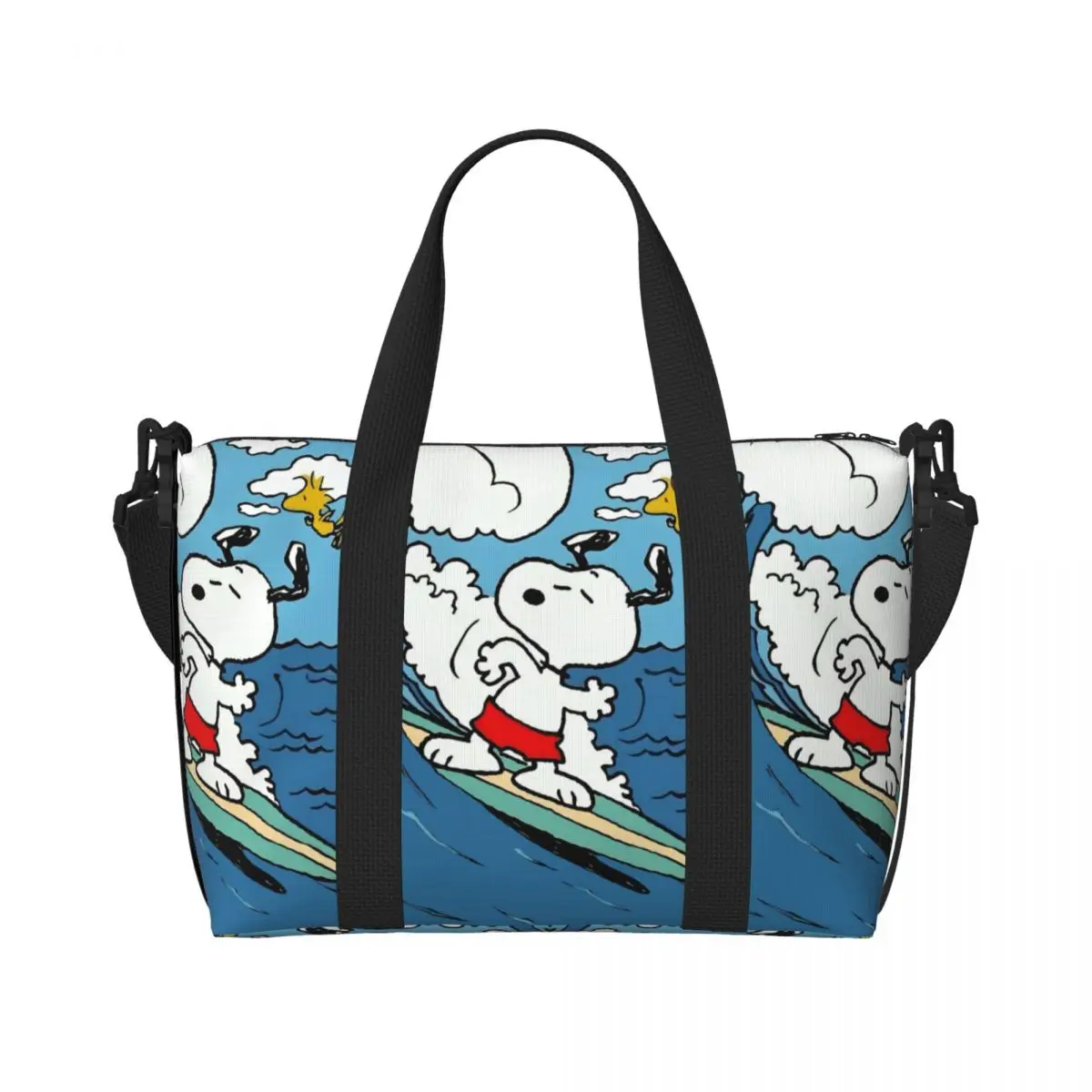 

Custom S-Snoopys Tote Bag for Women Big Capacity Gym Beach Travel Bags