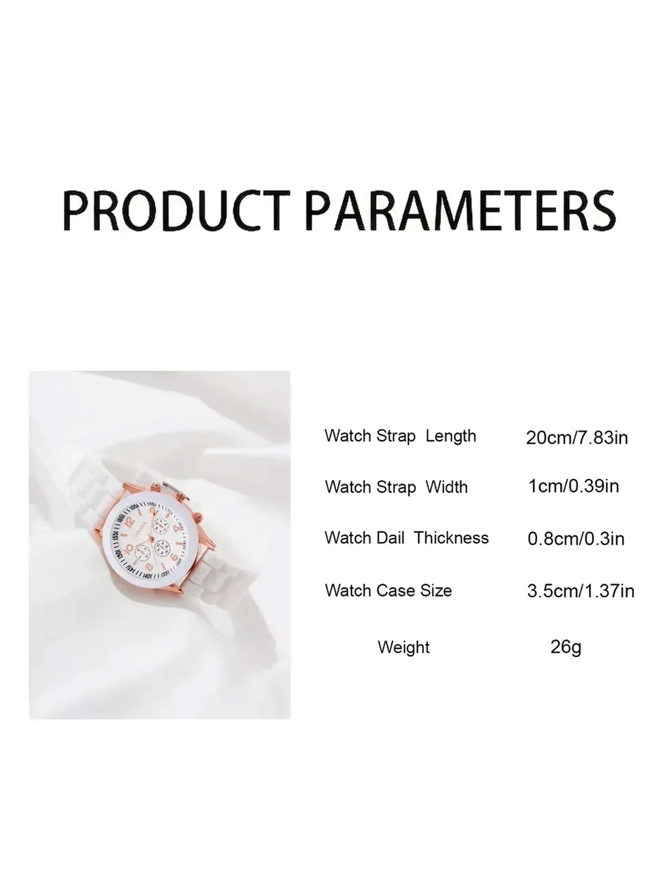 2pcs New Women's Korean Style Premium Fashion Watch with Simple Classic Faux Leather Strap and Matching Accessories