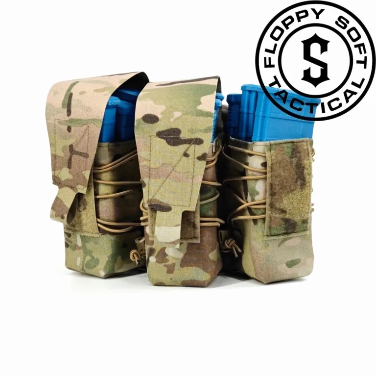 Outdoor Tactical 500D Nylon Fabric Triple Clip Pocket Bag