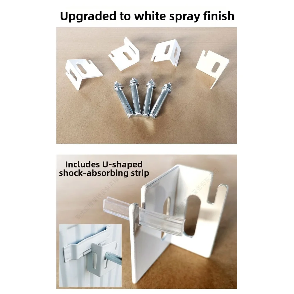 Set Of 4 Radiator Wall‑Hanging Steel Plate Hooks,Mounting Hardware With Screws For Contemporary Heating Radiator