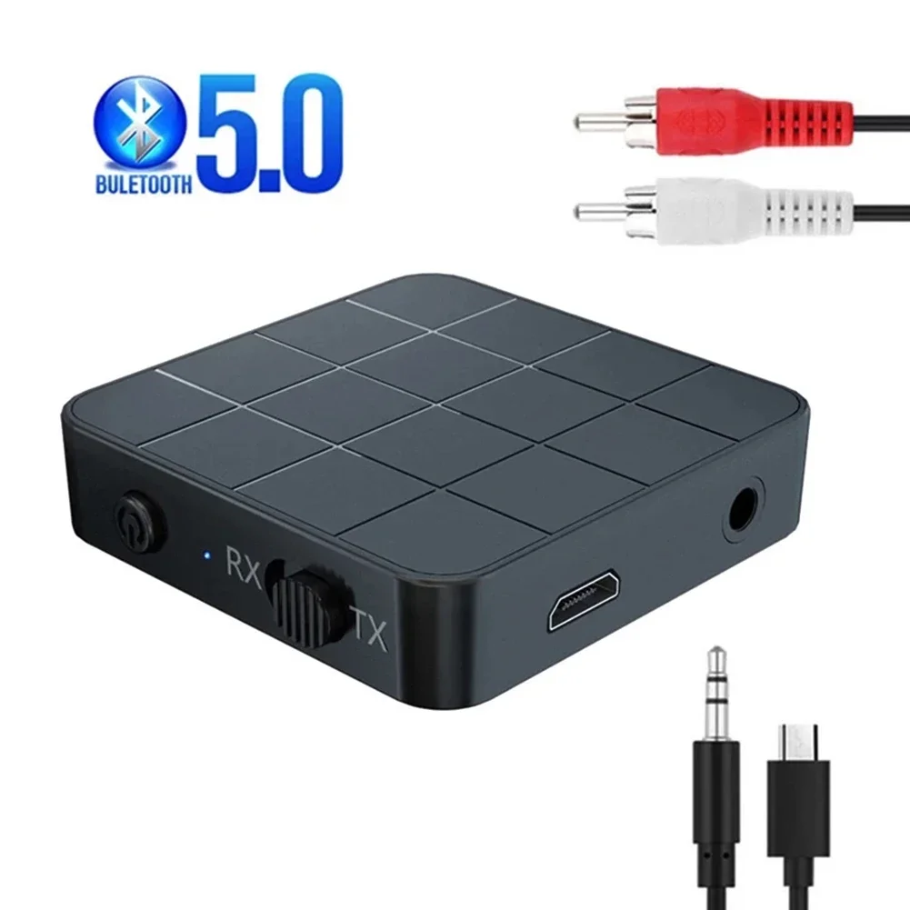 Transmisor Inalámbrico 2 en 1 Kn321 con Bluetooth 5,0, receptor de Audio para TV, ordenador, altavoz de coche, adaptador de auriculares AUX RCA de 3,5 MM