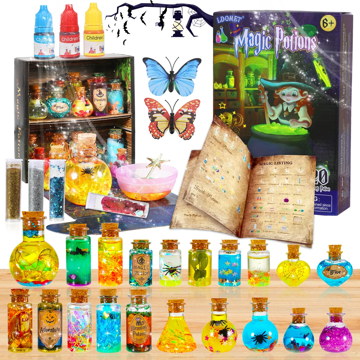 

Magic Glow Potions Wizarding World Little Wizard Craft Kit Halloween Mix 20 Magic Wizard Potion Fluorescent Wand Magic Making