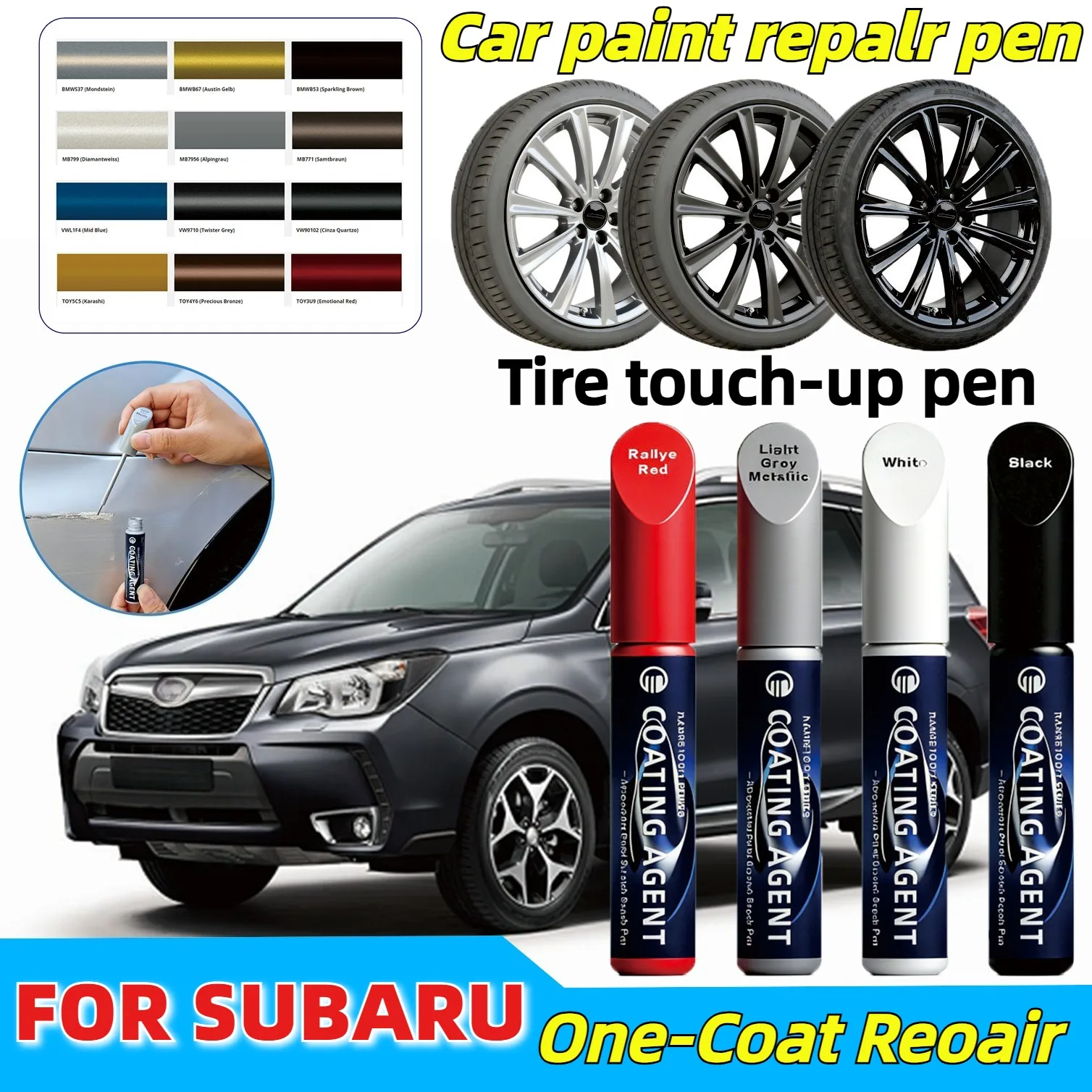

FOR SUBARU Car Scratch Repair Pen Auto Touch Up Paint Pen Fill Remover Vehicle Tyre Paint Marker Clear Kit Scratch Fix Care