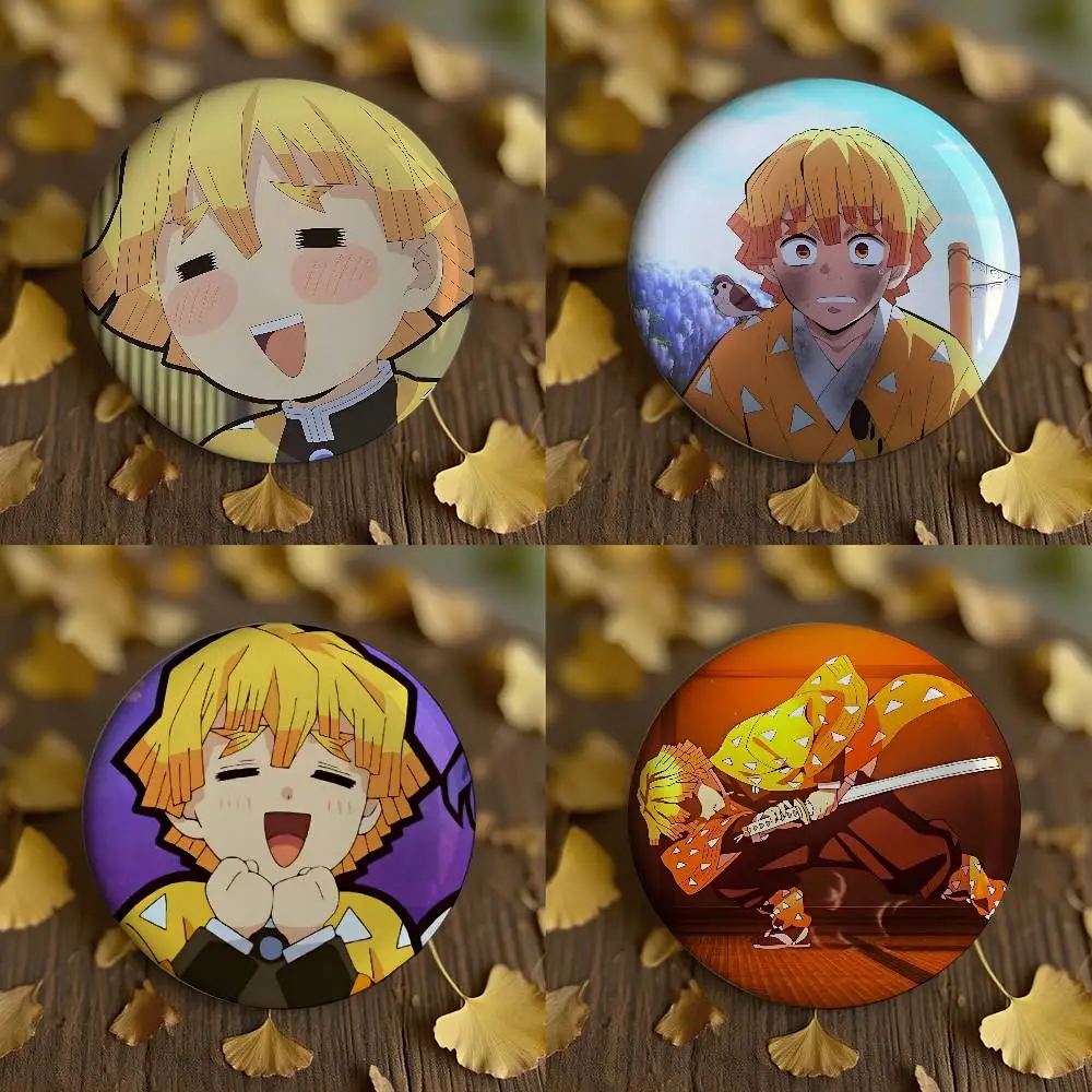 Anime A-Agatsu-ma Zenitsu-S Enamel Pins Handmade Round Brooch L Killer Yagami Light Cosplay Badge Backpacks Jewelry Gifts