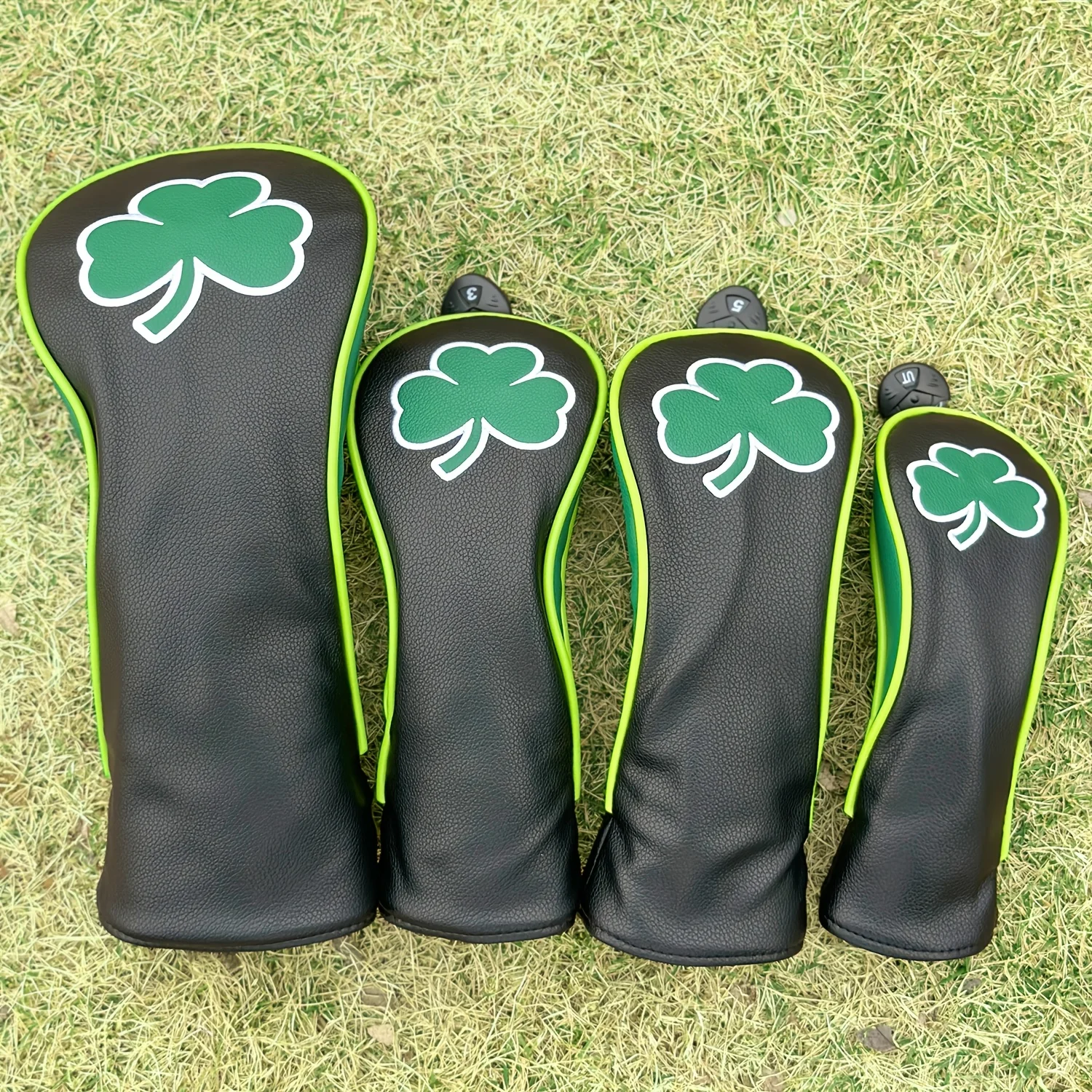 

Fits 1pc Or 4pcs for Driver,Fairway Wood,And Hybrid - Trifolium Design with Elastic Sealing, Made of Durable Synthetic Material,