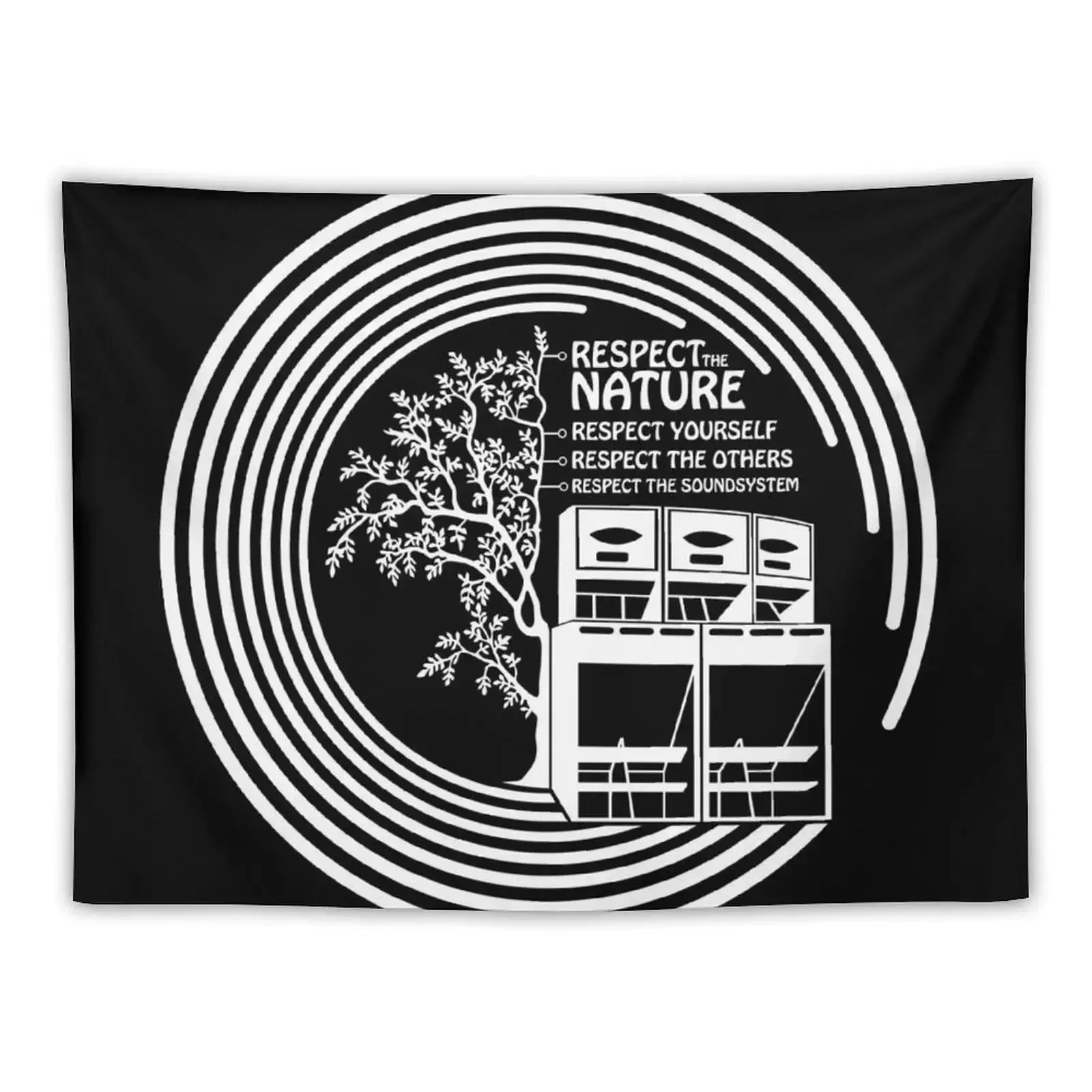 23AN090 - Tekno 23 respect the nature Tapestry On The Wall Room Decore Aesthetic Kawaii Room Decor Tapestry