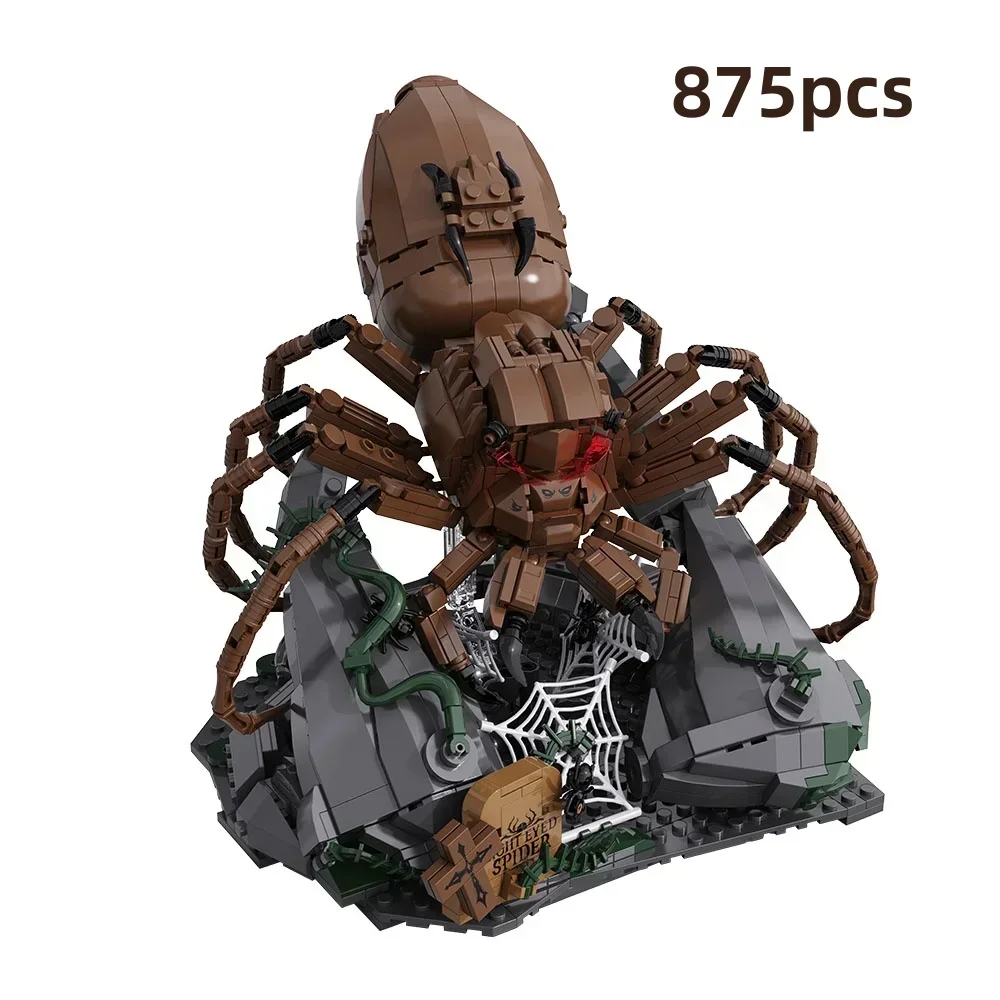 

Eight-eyed Giant Spider Animal Building Blocks Model Creative Technical MOC Assembly Bricks Set Educational Gift for Kids