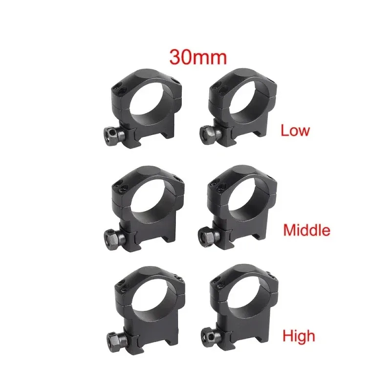 Tactische 30mm Diameter Scope Mount Ringen Basis Voor Zaklamp Fit 21mm Rail Hoge/Med/Lage speelgoed Decoratie Accessoire - imagen 5