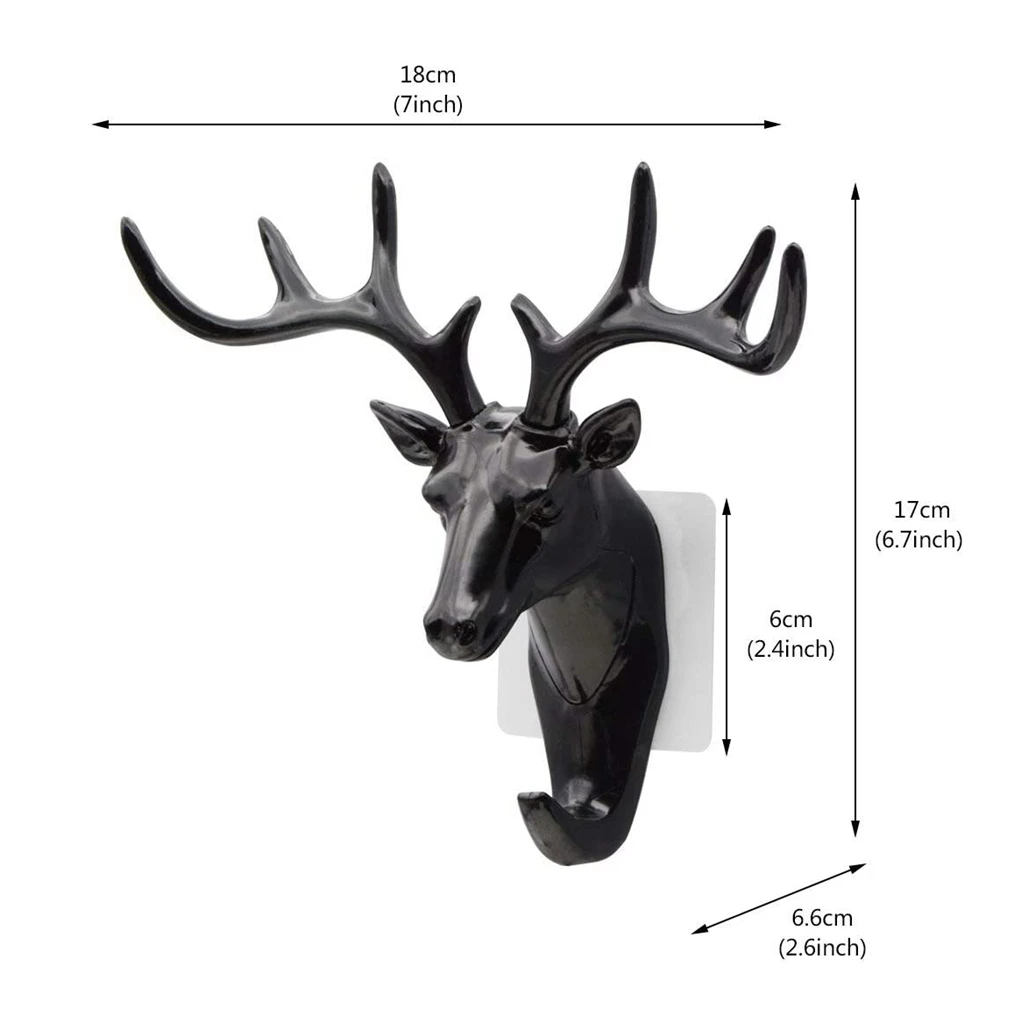 Брелок для ключей, настенный крючок, винтажная голова оленя, рога для подвешивания одежды, шляпа, шарф, ключ, рога оленя, вешалка, украшение на стену