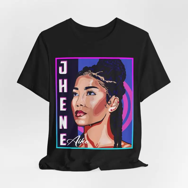 Jhene aikoユニセックス半袖Tシャツ,グラフィック,美的ストリートウェア