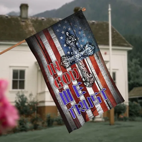 In God We Trust Christian American Graden Flag XXH LLP LLX uui