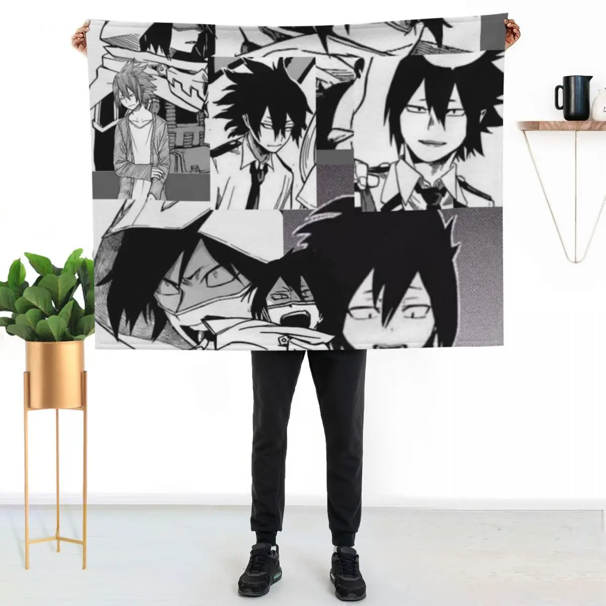 Collage of Amajiki Throw Blanket warm winter Multi-Purpose cosplay anime Sofa anime Cute Blankets