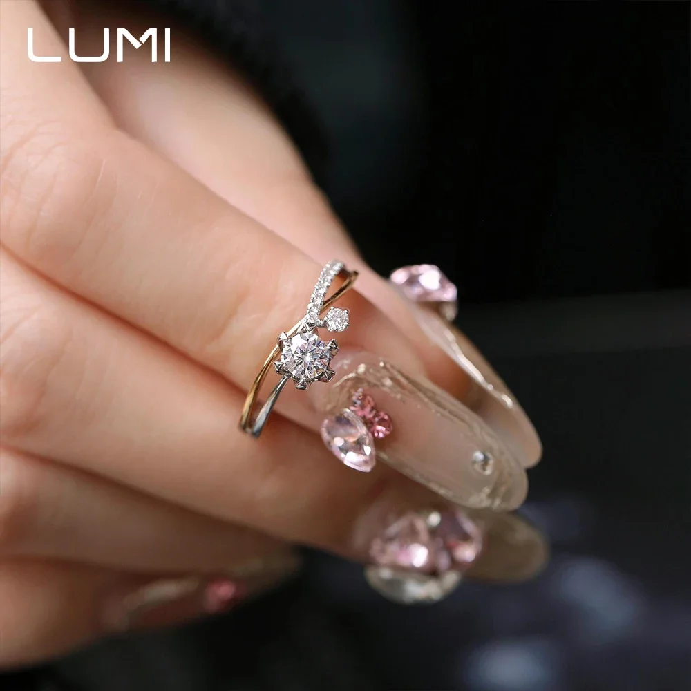 خاتم بتصميم مويسانيتي ستار أوربت VVS1 للسيدات بلون D | S925 خاتم الزواج من الفضة الاسترليني وعد أبدي #3