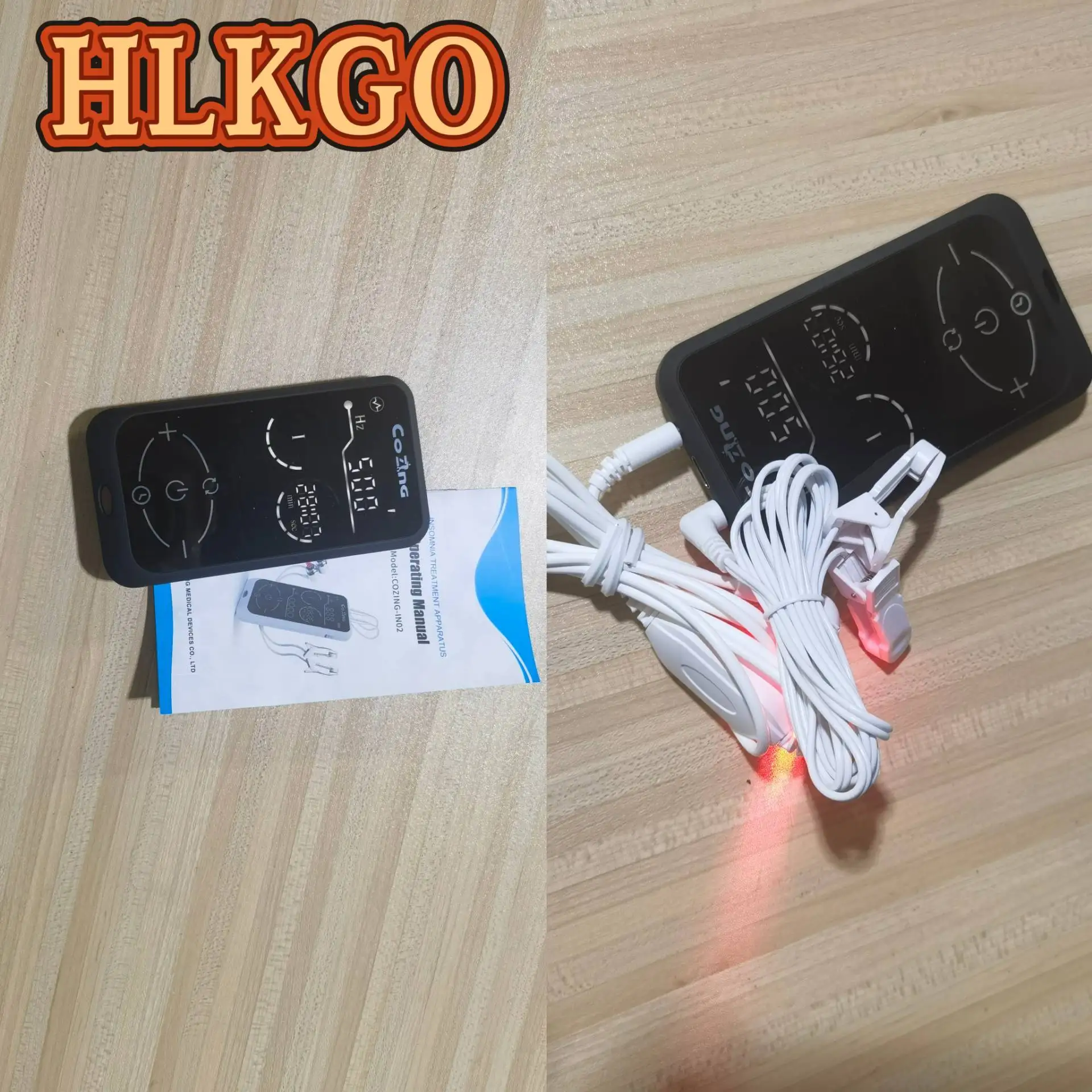 HLKGO CES Device for Insomnia Relief - Vagus Nerve Stimulation Ear Clip to Reduce Anxiety & Depression