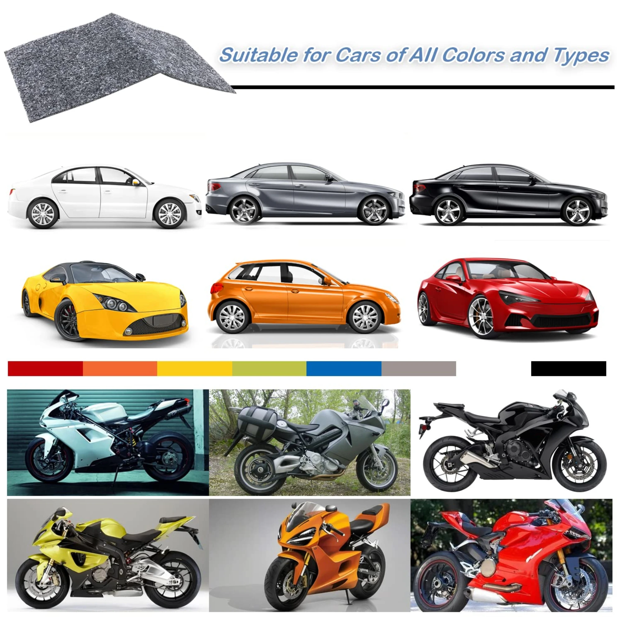 3pcs Sparkle Nano Cloth For Car Scratches, Nano Magic Cloth, Remove,Easy To Repair Light Scratch, Nanosparklecloth For Car Scrat
