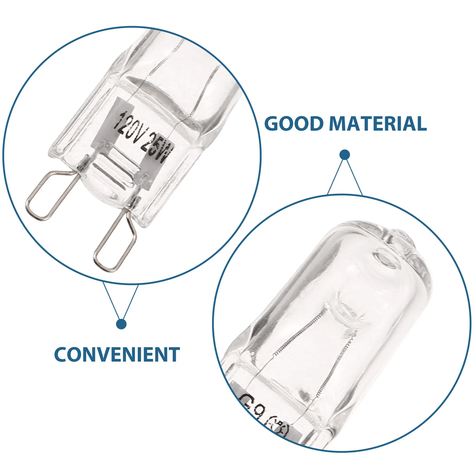 

10Pcs Oven Lamp Heat-Resistant Halogen Bulbs G9 25W 40W 120V Clear Glass Appliance Light Replacement Bright Bulbs for Kitchen