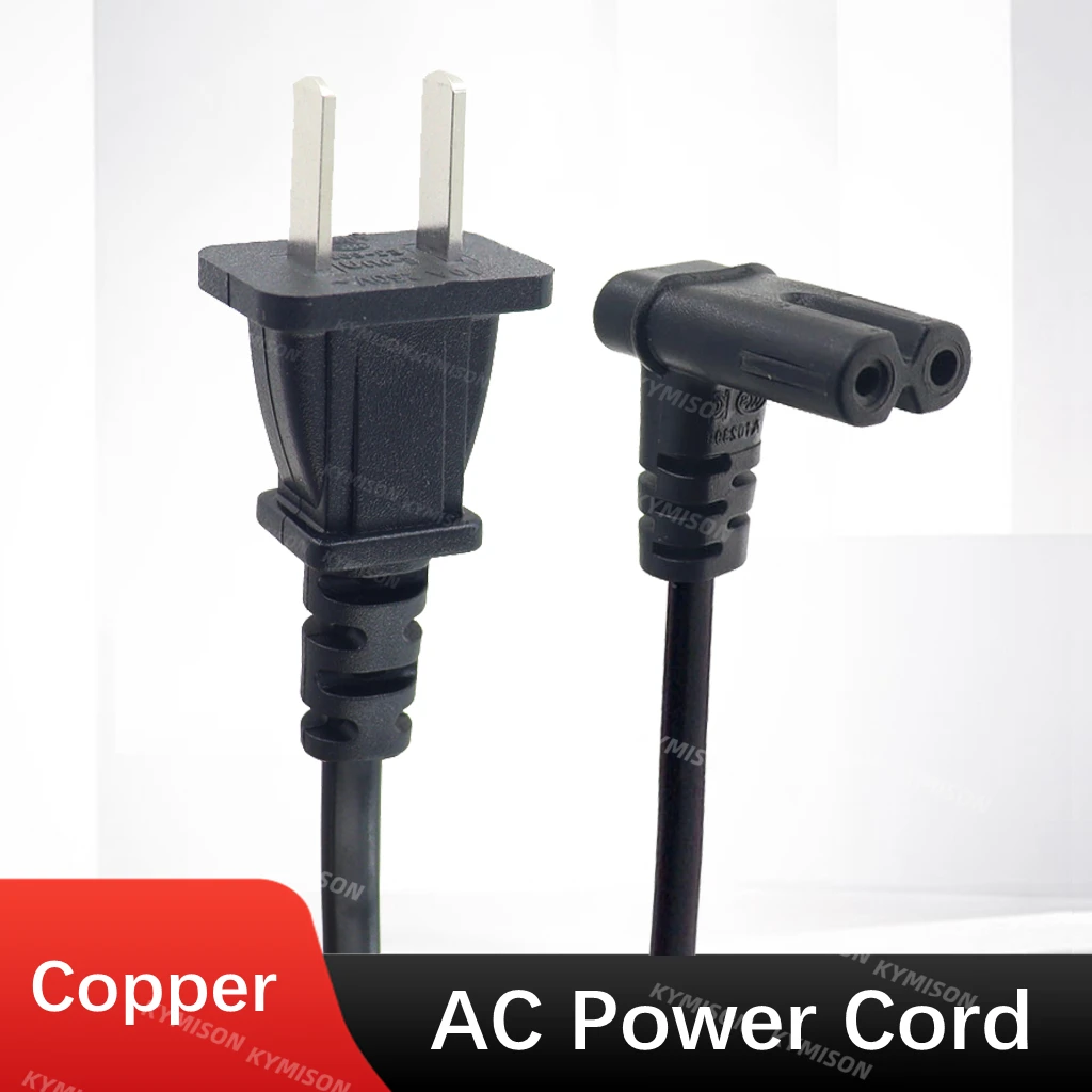 

IEC 320 C7 Firgure 8, угол 90 градусов, шнур питания для телевизора, универсальная 2-контактная вилка, кабель питания переменного тока, провод для умного монитора