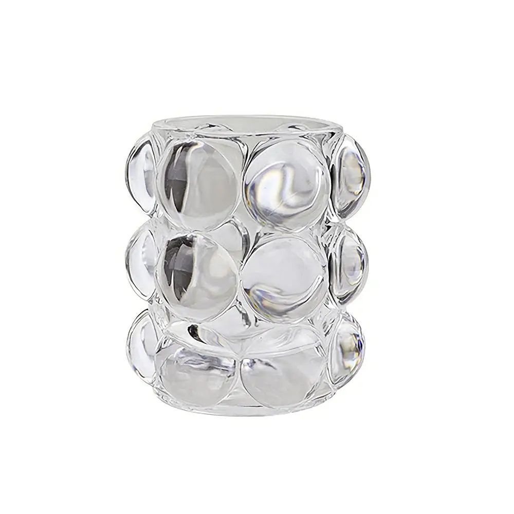 

Многофункциональный стеклянный контейнер для ручек и карандашей с пузырчатым дизайном, подставка для расчесок и кистей для макияжа, аксессуары для офисного стола, хранение косметики