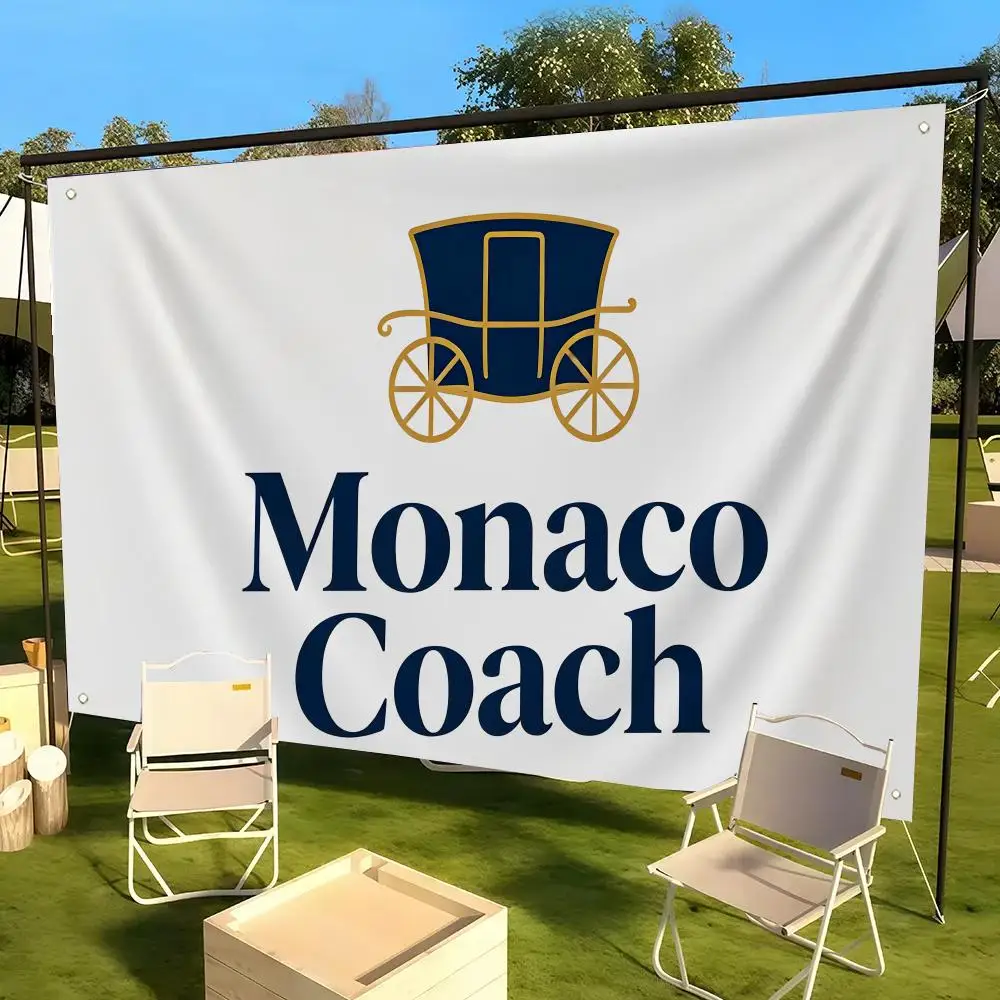 Flags Home Yard & Garden Decor Banner - Indoor Outdoor Wall Hanging Flag M-Monaco CoachS