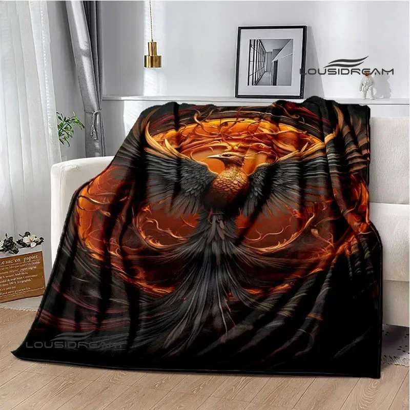 

3D Phoenix printed blanket Flannel Warm blankets Soft and comfortable blanket bed linings cubre cama Birthday Gift