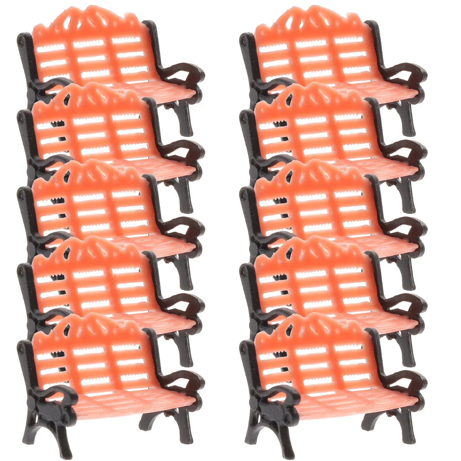 

10Pcs Miniature Park Bench Decorative Benches for Dollhouse Home Decor Miniature Garden Furniture Landscape Scene