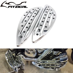 Motorcycle Chrome Driver Stretched Front Floorboard Footrest Pedal For Harley Dyna Softail Touring Road King Street Glide Fatboy