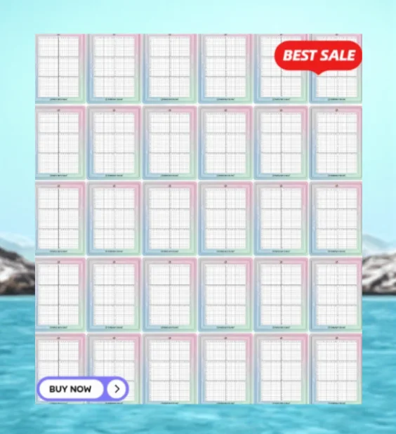 30Pcs Blank Grid Mini Diamond Art Cards, 3-Inch Blank Template Cards Fit 2.8mm Round Diamonds, Freestyle Drill Collectible Cards