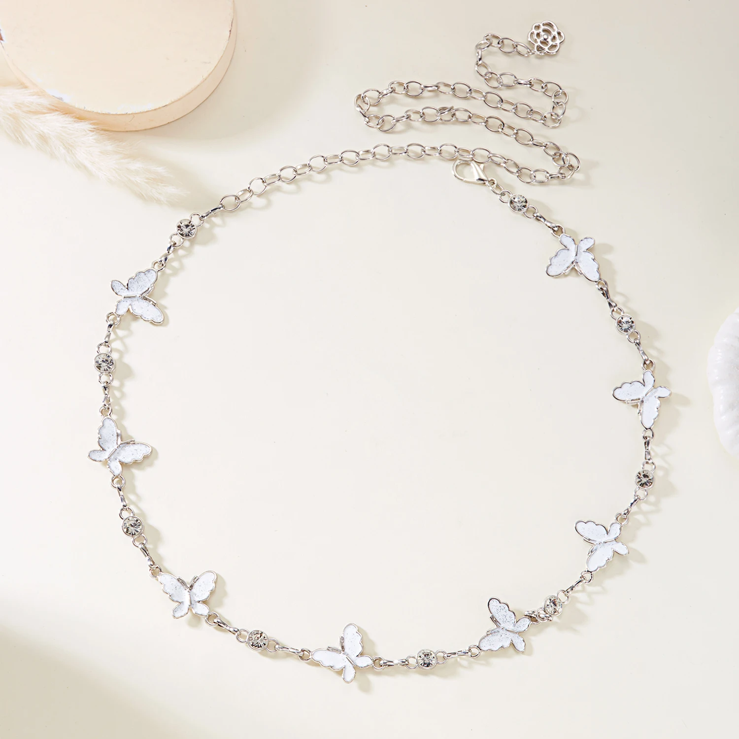Vintage Silberfarbene Metall-Taillenkette für Damen, Verstellbare Geometrische Bauchkette, Kleid- und Jeans-Dekoration, Modeschmuck-Geschenk – Detail 9