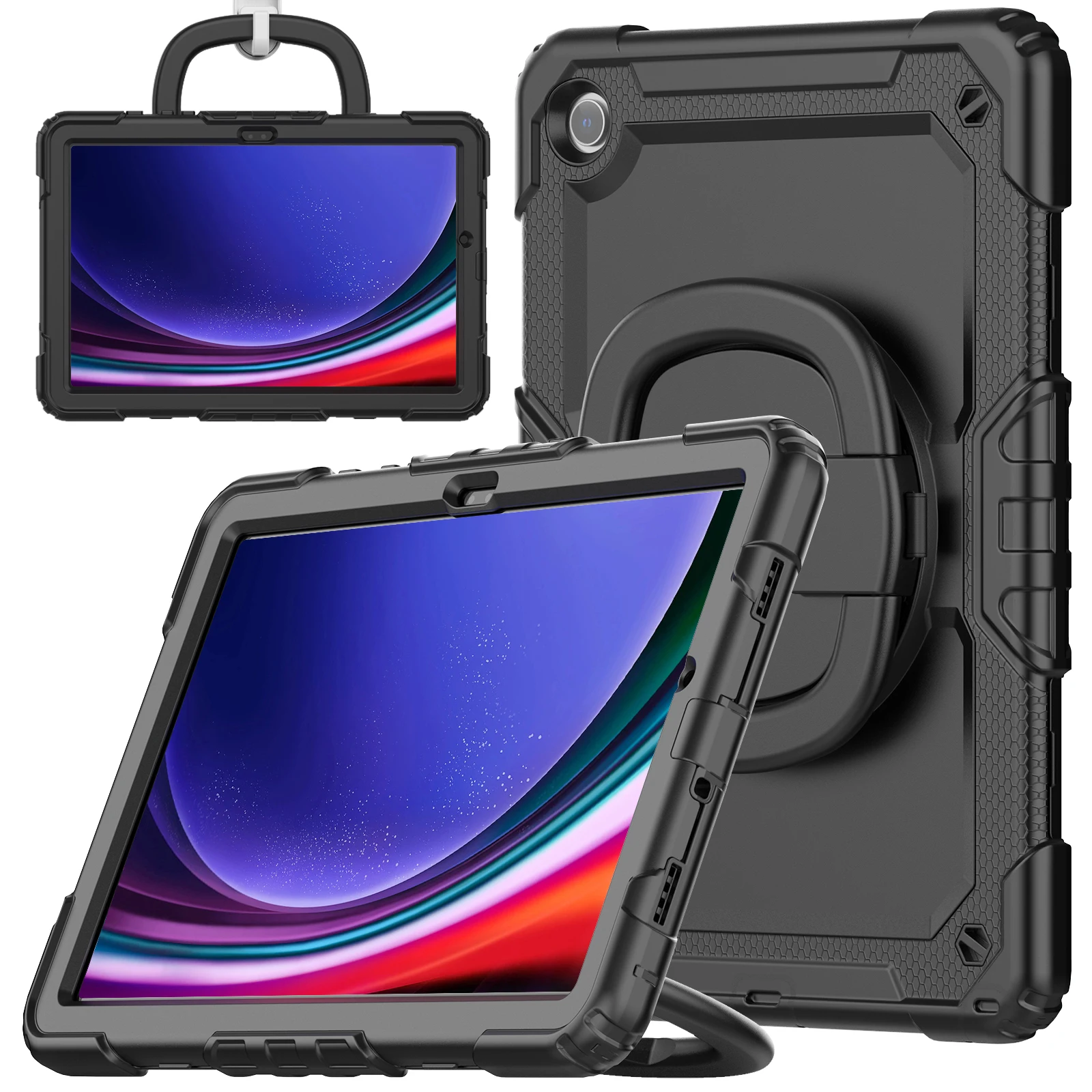 

Rotating Case For Samsung Galaxy Tab A9 Plus SM-210 X216 A8 X200 X205 A7 T500 T505 S6Lite P610 P619 Heavy Duty Cover Handle Grip